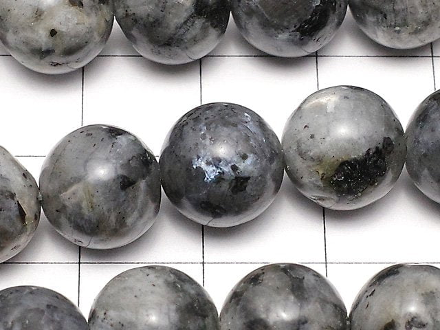 Larvikite Round 10mm 1strand beads (aprx.15inch/37cm)