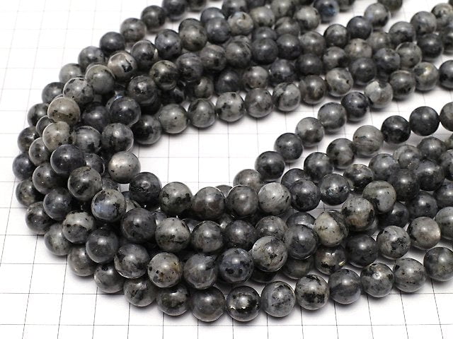 Larvikite Round 10mm 1strand beads (aprx.15inch/37cm)