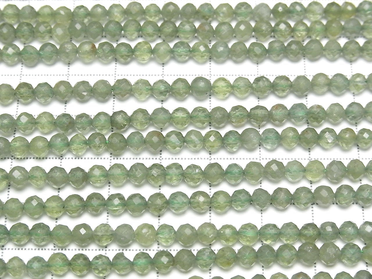 Hochwertiger! Grüner Apatit AA++ facettierte Runde 4mm 1-Strang-Perlen (ca. 15 Zoll/36 cm)