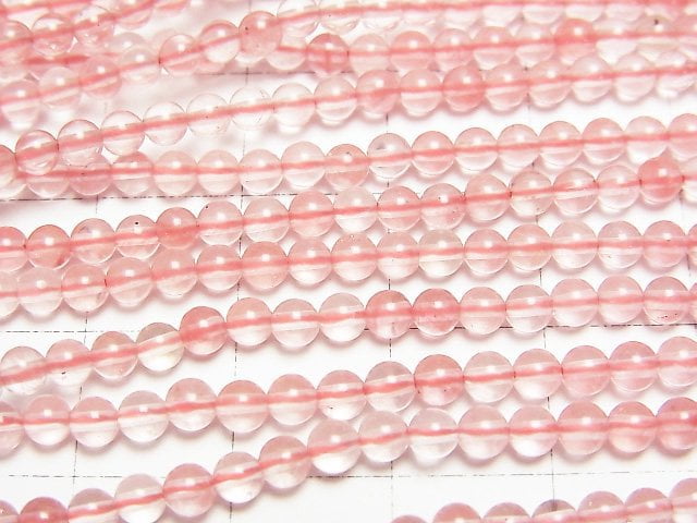 1strand $3.79! Cherry Quartz Glass Round 3mm 1strand beads (aprx.15inch/38cm)