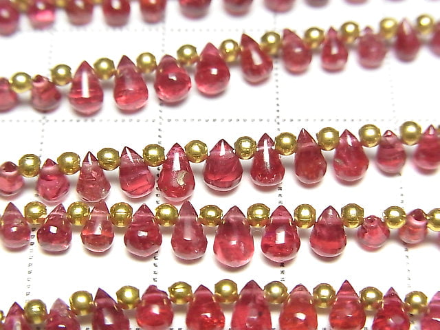 High Quality Red Spinel AAA Drop (Smooth) half or 1strand beads (aprx.6inch/15cm)