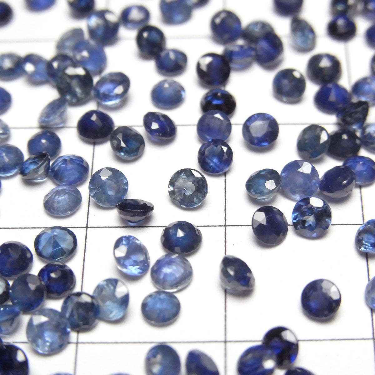 High Quality Sapphire AAA Loose stone Round Faceted 3x3mm 4pcs