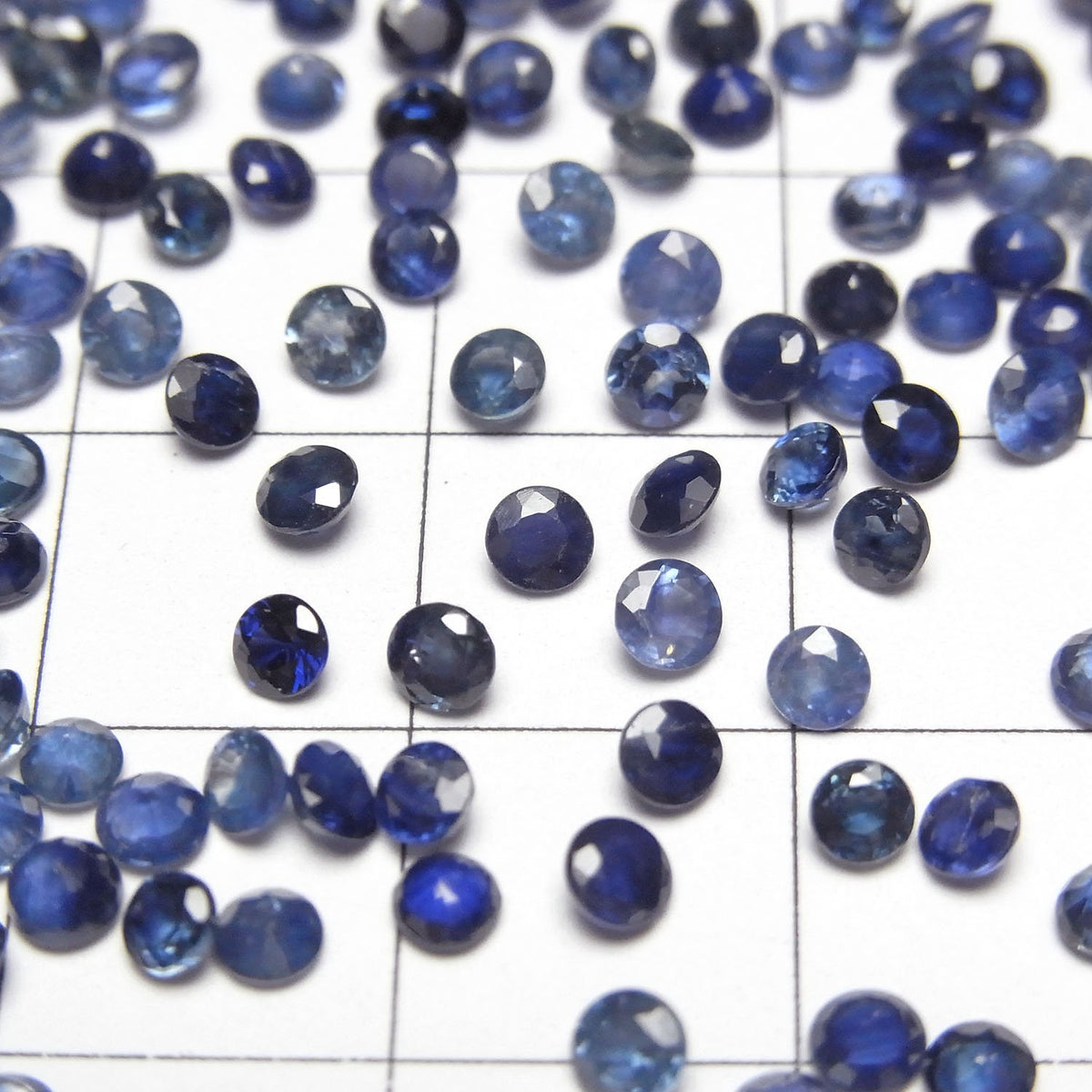High Quality Sapphire AAA Loose stone Round Faceted 3x3mm 4pcs