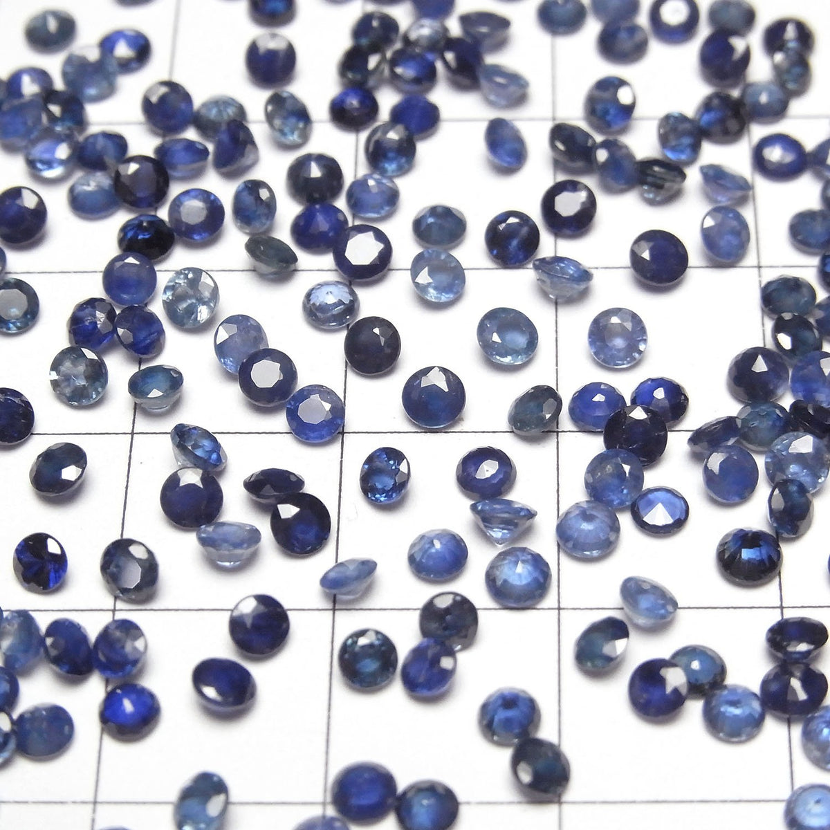 High Quality Sapphire AAA Loose stone Round Faceted 3x3mm 4pcs