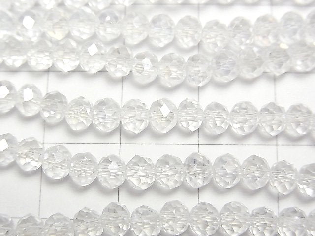 1strand $1.79! Glass Beads Faceted Button Rondelle 4 x 4 x 3 mm Crystal AB 1 strand beads (aprx.19 inch / 46 cm)