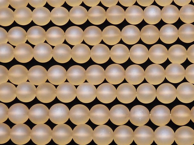 Frost Champagne Aura Crystal Quartz AAA Round 10mm half or 1strand beads (aprx.15inch / 37cm)