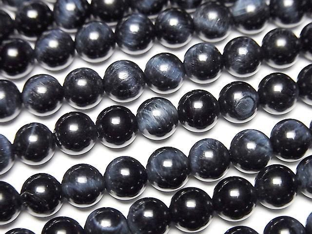 天然藍虎眼石 AAA 圓珠 6mm 一串(約15英吋/38公分)