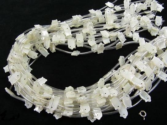 1strand $8.79! High Quality Mother of Pearl MOP AAA Pork Shape White 1strand beads (Approx 14pcs)