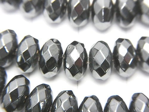 1strand $7.79! Hematite Faceted Button Rondelle 8x8mm x4mm 1strand beads (aprx.15inch/38cm)