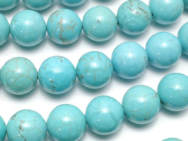 Magnesite Turquoise Round 10mm 1strand beads (aprx.15inch/36cm)