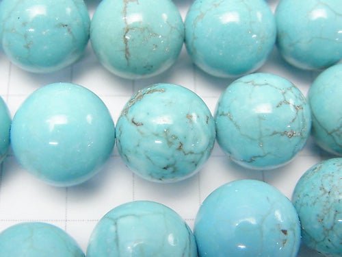 Magnesite Turquoise Round 14mm half or 1strand beads (aprx.15inch/37cm)