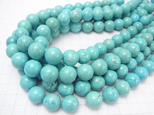 Magnesite Turquoise Round 14mm half or 1strand beads (aprx.15inch/37cm)
