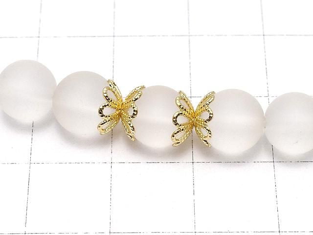 Metal Bead Caps, 7x7x2mm, Gold, 10pcs