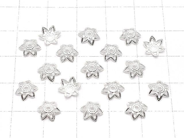 金屬珠帽 7x7x0.5mm 銀色 10個
