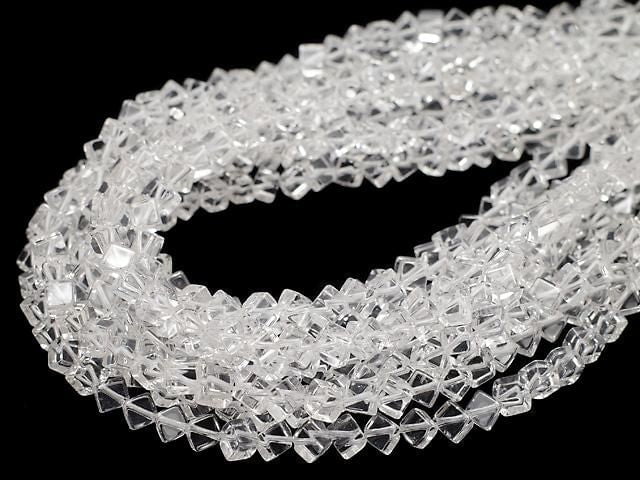 Crystal Quartz AAA Dice 6x6x6mm Half or 1strand beads (approx. 15 inch/36 cm)