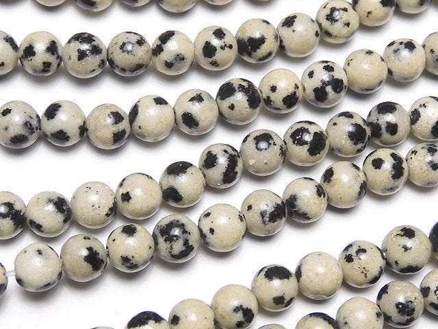 Dalmatian Jasper Round 4mm 1strand beads (aprx.15inch/38cm)