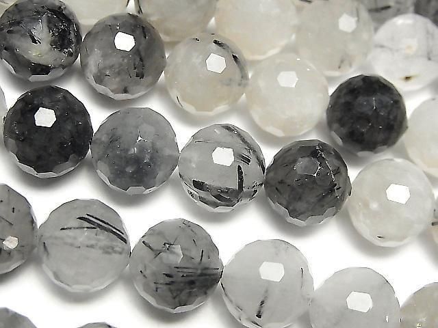 High Quality! Tourmaline Quartz AA 128 Faceted Round 12mm Half or 1strand beads (approx. 15 inches/36 cm)