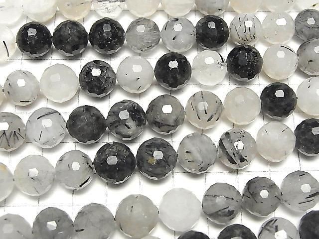 High Quality! Tourmaline Quartz AA 128 Faceted Round 12mm Half or 1strand beads (approx. 15 inches/36 cm)