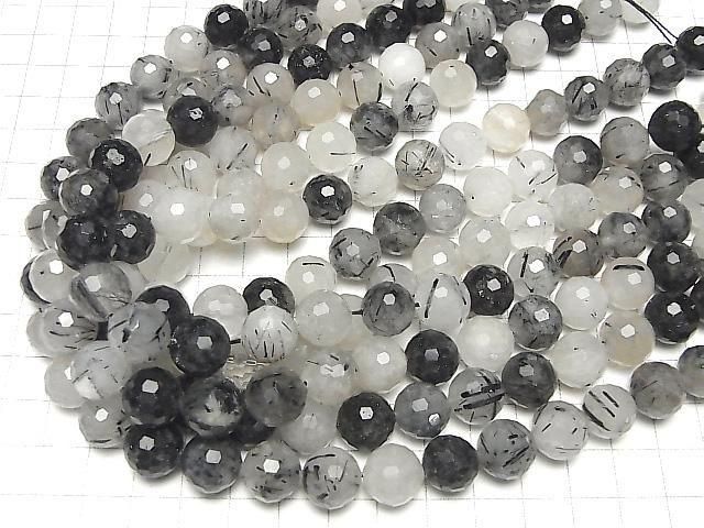 High Quality! Tourmaline Quartz AA 128 Faceted Round 12mm Half or 1strand beads (approx. 15 inches/36 cm)
