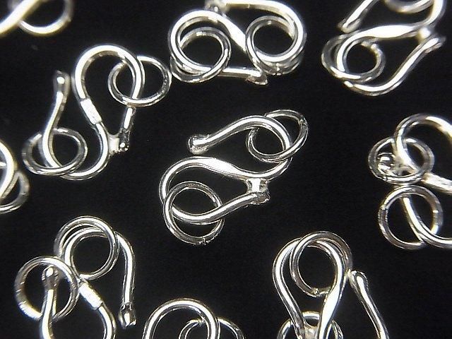 S Hook 8mm,9mm,11mm No coating 1pc with Silver925 Jump Ring