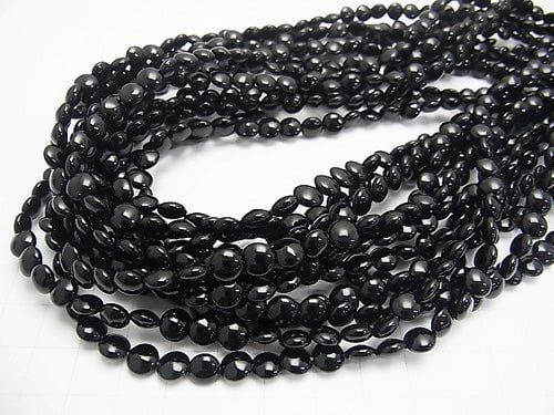 Onyx Coin 6x6x4mm 1strand beads (aprx.15inch/38cm)