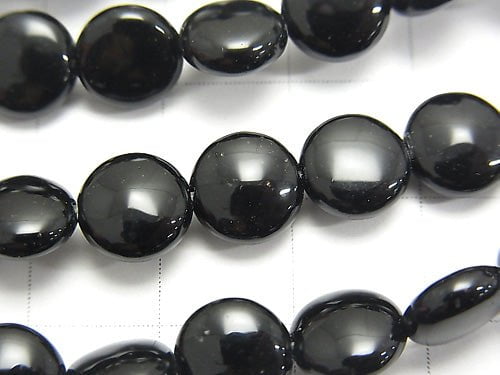 Onyx Coin 8x8x4mm 1strand beads (aprx.15inch/38cm)