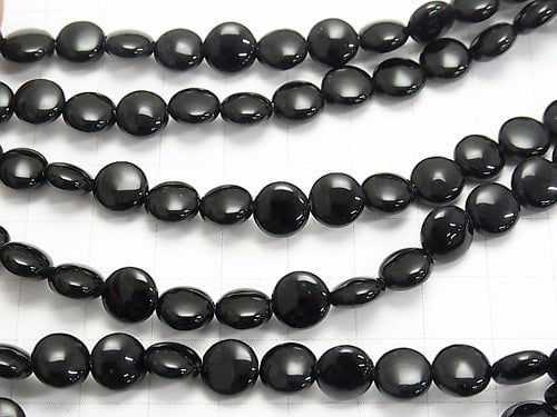 Onyx Coin 8x8x4mm 1strand beads (aprx.15inch/38cm)
