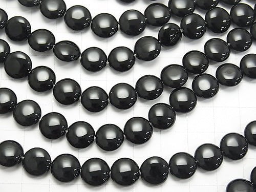 Onyx Coin 10x10x5mm 1strand beads (aprx.15inch/38cm)