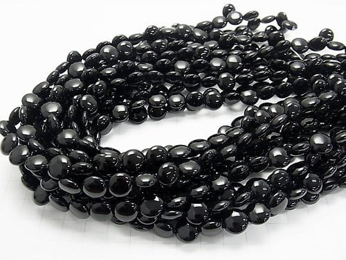 Onyx Coin 10x10x5mm 1strand beads (aprx.15inch/38cm)