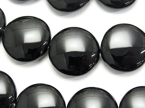 Onyx Coin 20x20x8mm half or 1strand beads (aprx.15inch/36cm)