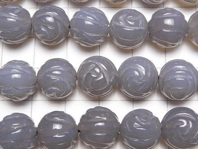 Gray Onyx AAA Round Rose Cut 12mm half or 1strand beads (aprx.15inch / 36cm)