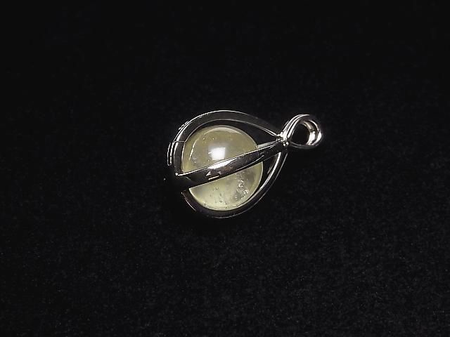 Libysches Wüstenglas 12mm Ball Anhänger Silber925