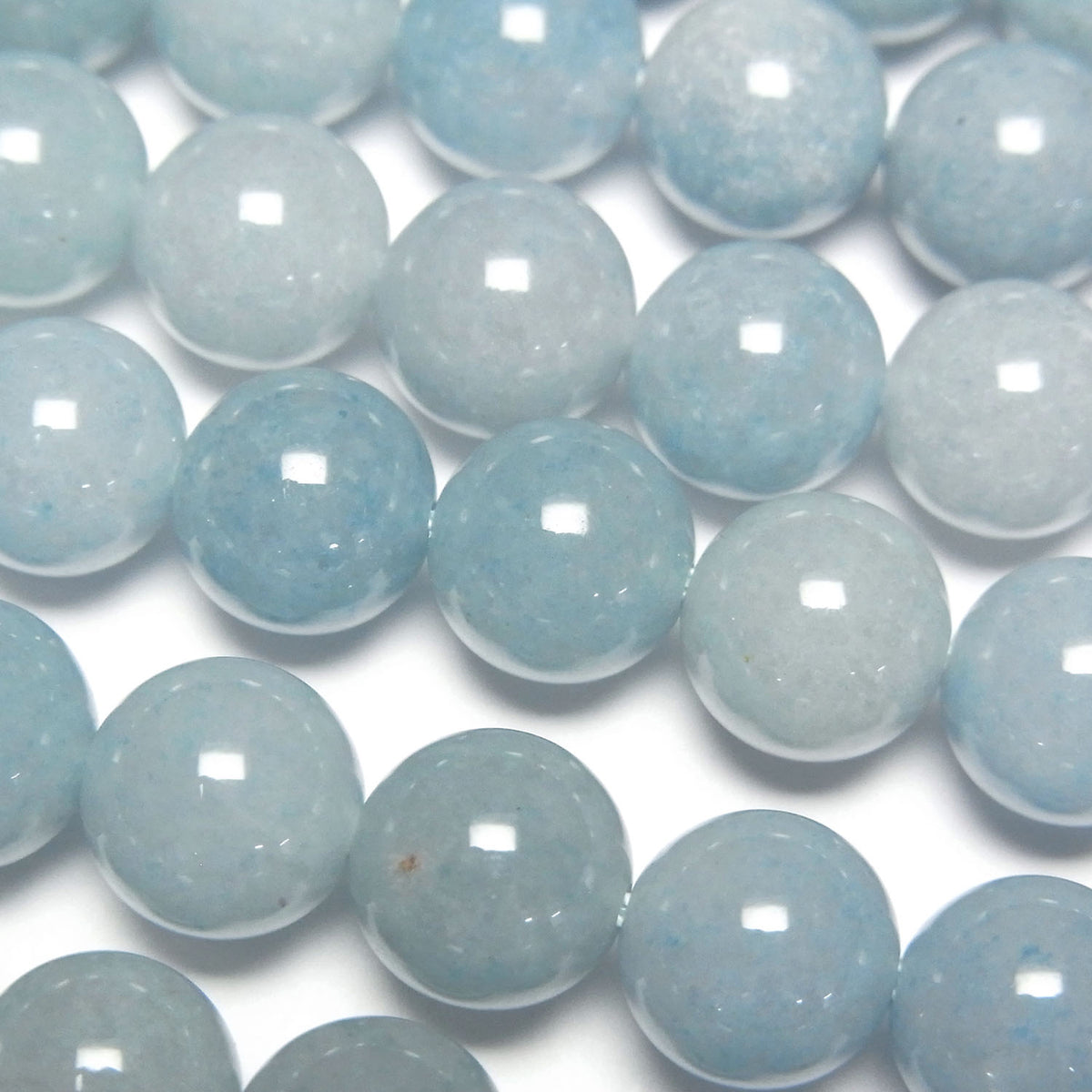 藍線石圓珠 8mm 1/4或1串珠子 (約15英吋/36公分)