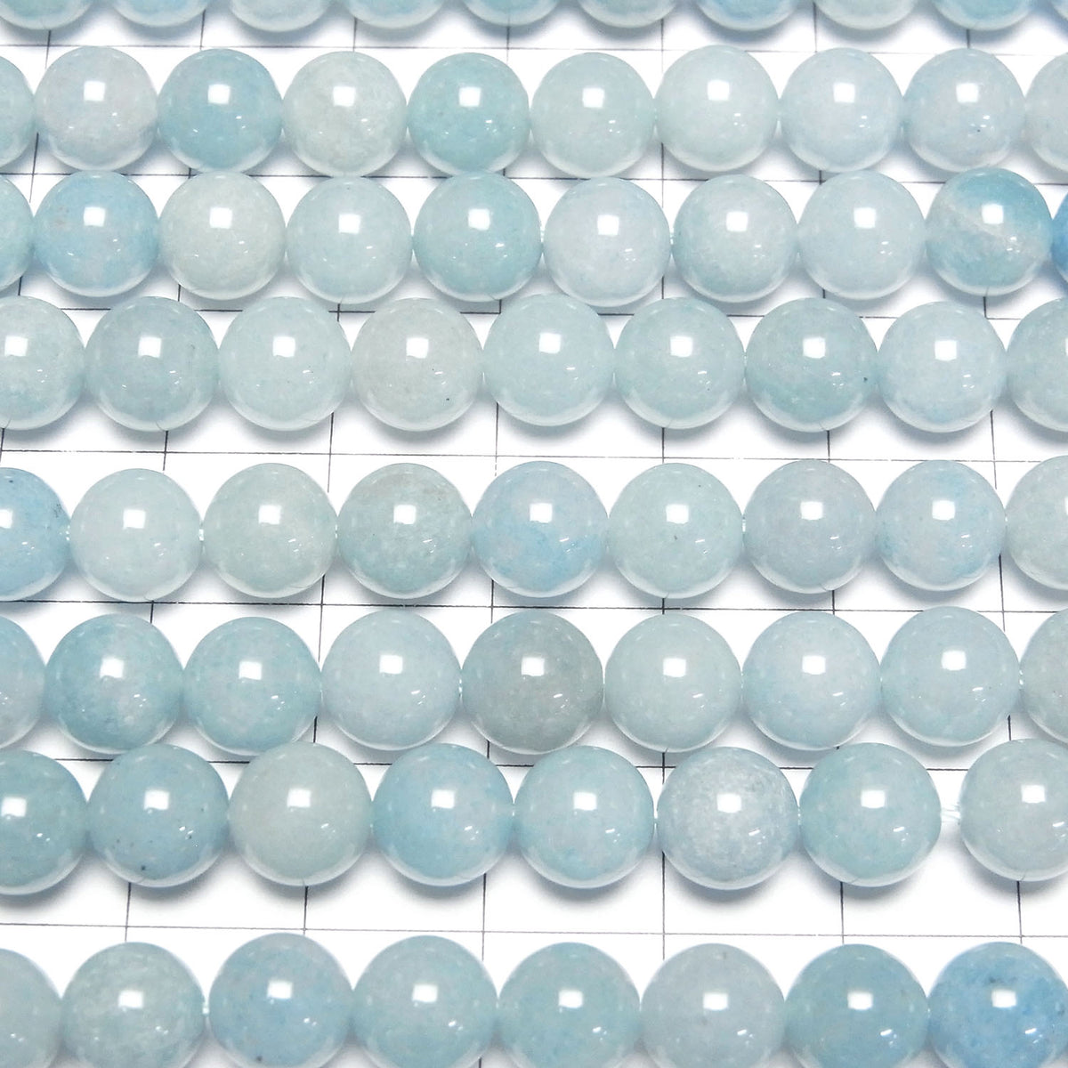 藍線石圓珠 8mm 1/4或1串珠子 (約15英吋/36公分)