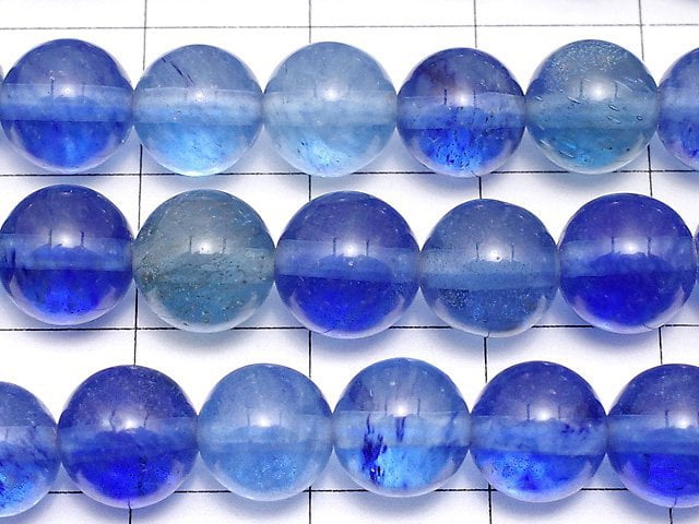 Blueberry Quartz Glass Round 8mm 1strand beads (aprx.15inch/36cm)