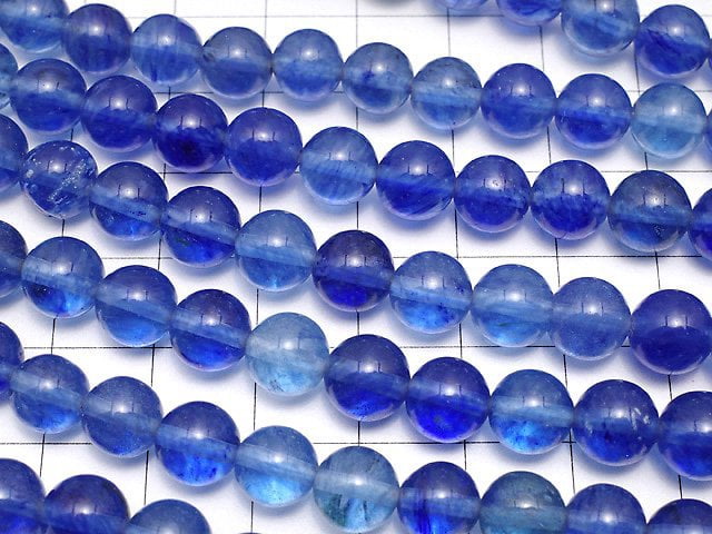 Blueberry Quartz Glass Round 8mm 1strand beads (aprx.15inch/36cm)