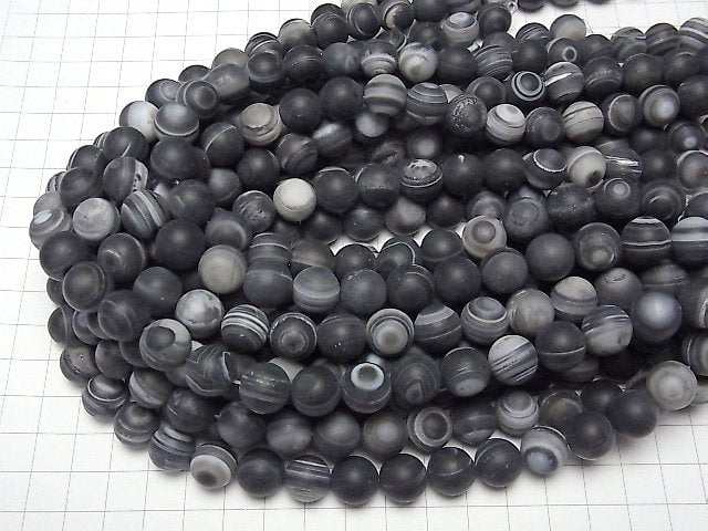Frost Tibet Agate (Eye Agate) Round 12 mm half or 1strand beads (aprx. 15 inch / 36 cm)
