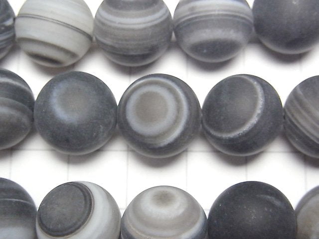 Frost Tibetan Agate (Eye Agate) Round 14 mm half or 1strand beads (aprx. 15 inch / 36 cm)