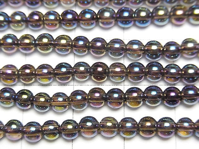 Flash,Smoky Quartz Round 4mm 1strand beads (aprx.15inch/38cm)