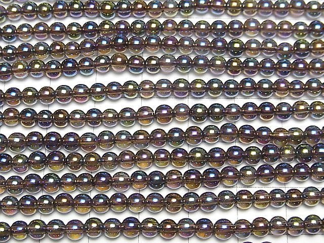 Flash,Smoky Quartz Round 4mm 1strand beads (aprx.15inch/38cm)