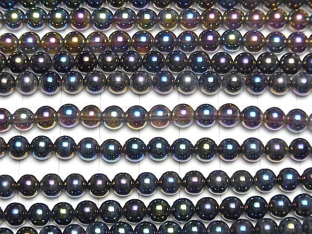 Flash,Smoky Quartz Round 6mm 1strand beads (aprx.15inch/38cm)