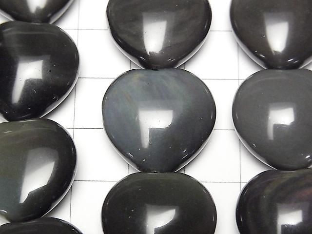 Regenbogenobsidian AAA Vertikales Loch Herz 20x20mm Halb- oder 1 Strang Perlen (ca. 14 Zoll/34 cm)