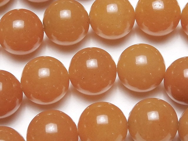 Orange Aventurine Round 14 mm half or 1strand beads (aprx.15 inch / 37 cm)