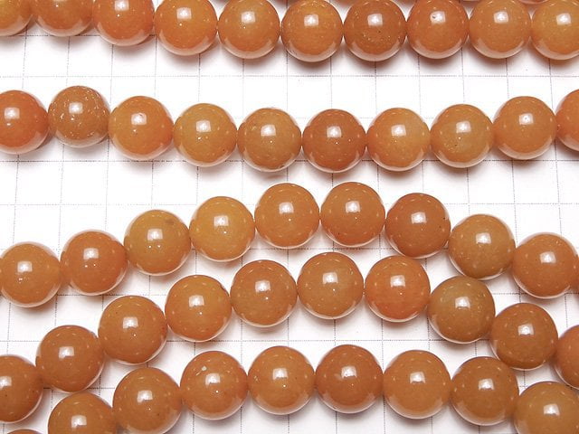 Orange Aventurine Round 14 mm half or 1strand beads (aprx.15 inch / 37 cm)