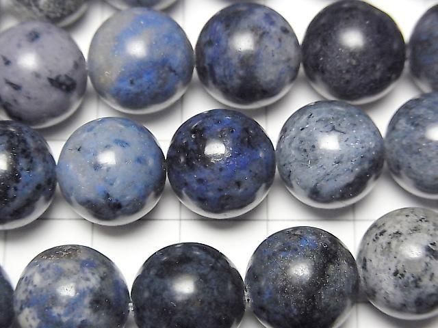 藍線石圓珠 12mm 半串或 1 串 (約 15 英吋/36 公分)