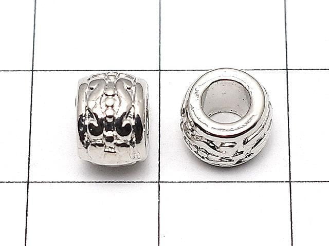 Metal parts Rondelle 7x7x5mm Silver color 5pcs