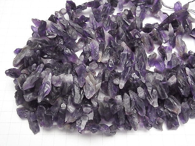 Amethyst AA++ Rohstein Nugget Oberseite gebohrtes Loch 1strang Perlen (ca. 15 Zoll / 38 cm)