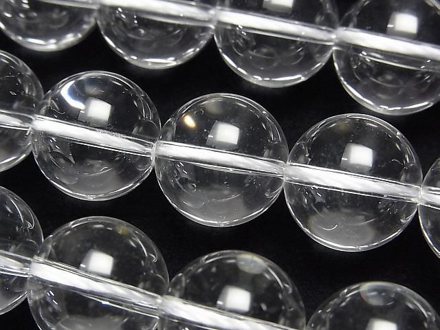 水晶石英 AAA 圓形 14mm 1/4 或 1 串珠(約 14 英吋/35 公分)