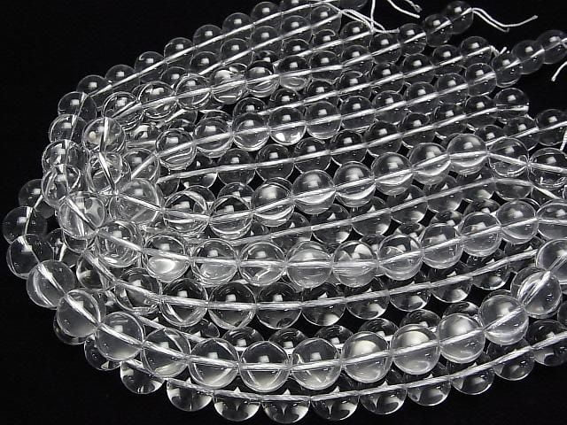 水晶石英 AAA 圓形 14mm 1/4 或 1 串珠(約 14 英吋/35 公分)