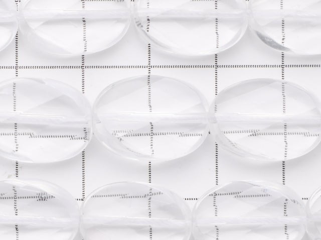 Crystal Quartz AAA Twist Faceted Oval 18 x 13 x 6 mm half or 1strand beads (aprx.15 inch / 38 cm)